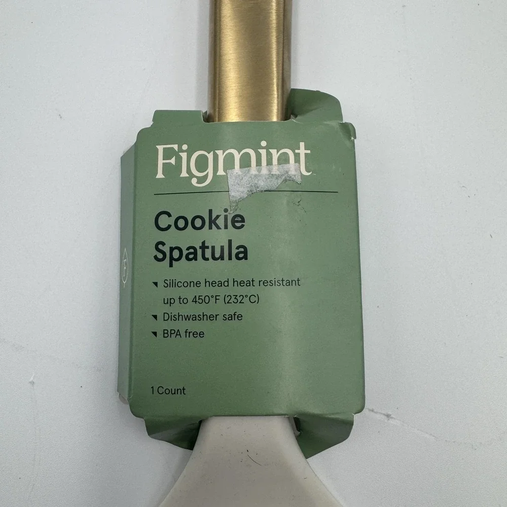 Figmint Cookie Spatula Stainless Steel Silicone Champagne Heat Resistant NWT